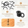 thumbnail image 3 of 124PCS M8 Stainless Steel Washers, M8x12x1mm Flat Washers Metal Crush Washer Metric Sealing Washers Assortment Kit 304 Stainless Steel Gasket Ring for Screws Bolts Automotive, 3 of 6