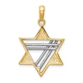 thumbnail image 4 of 14k Gold Two-tone Star of David Pendant Charm, 4 of 4