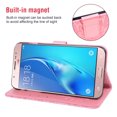 thumbnail image 4 of Asuwish Compatible with Samsung Galaxy J5 2016 Wallet Phone Case and Tempered Glass Screen Protector Flip Credit Card Holder Stand Mandala Flower Cell Cover for J5 Duos 6 SM-J510MN Women Men Pink, 4 of 9