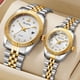 thumbnail image 3 of Reloj de pareja de moda resistente al agua, reloj de mujer, reloj de cuarzo para hombre, reloj dorado para mujer, 3 of 5
