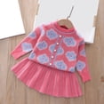 thumbnail image 2 of Toddler Girls Set Autumn/Winter Round Neck Sweater With 100 Pleats Set Skirt Two Piece Party Birthday School, 2 of 6