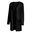 thumbnail image 5 of QUYUON Cardigan Sweaters for Women Sale Long Sleeve Cardigan for Women Polyester Thin Cardigan Women Pockets Cardigan Jacket Style Q-1794 Winter Knit Sweater Outerwear Coat Black 3XL, 5 of 8