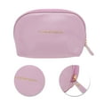 thumbnail image 4 of Unique Bargains 1 Pc Semicircular Drawstring Makeup Bag for Vacation Business Travel PU Light purple, 4 of 6