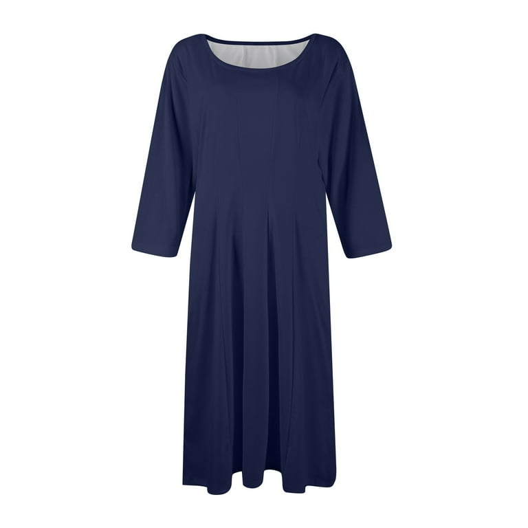 slim fit dress slacks Bella Dahl Fit & Flare V Neck Midi Dress - Navy Micro Gingham