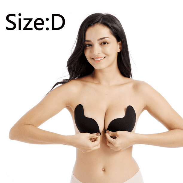 2 Pack Push Up Sticky Bra for Women, Reusable Invisible Bra Backless  Strapless Bra Adhesive Bra