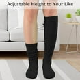 thumbnail image 3 of 1Pair Slouch Socks Women Knit Knee High Boot Long Sock Cotton Tube Scrunch Sock for Women, 3 of 8