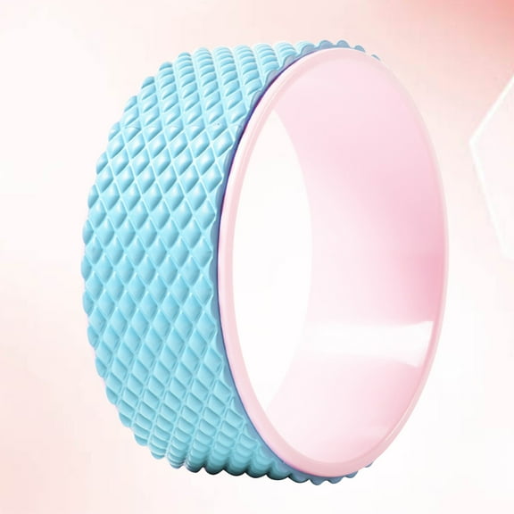 FRCOLOR Yoga Wheel Backbend Massage Yoga Pilates Roller Wheel Yoga Training Tool Assist Wheel Massage Wheel Yoga Circle (Blue)