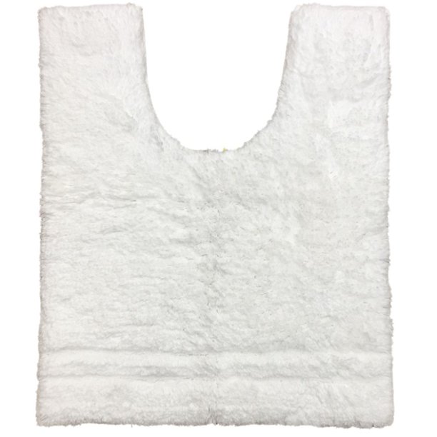 Simply Vera Wang Plush Contour Bath Rug, White Skid Resistant Cotton