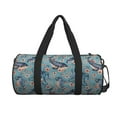thumbnail image 2 of Gaeub Underwater Animals and Flowers Lightweight Travel Cylinder Bag Gym Tote Bag Sports Training Duffle Bag with Pockets and Straps, 2 of 8