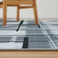 thumbnail image 5 of Modern Area Rug, Geometric Pattern Print Velvet Plush Carpet Distressed Accent Rug, 5 of 9
