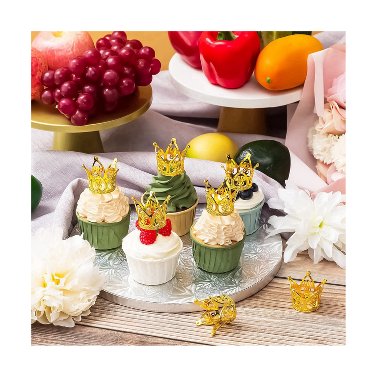 Mini Crown Cupcake Toppers Amazon.com: 24 PCS Gold Crown Cupcake