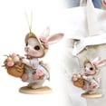 thumbnail image 1 of Cqxid Hangs Under $5 Easter Kawaii Bunny 2D Acrylic Tag Easter Sweet Bunny Acrylic Keychain Car Accessories Backpack Pendants Easter Decorations Spring, 1 of 9