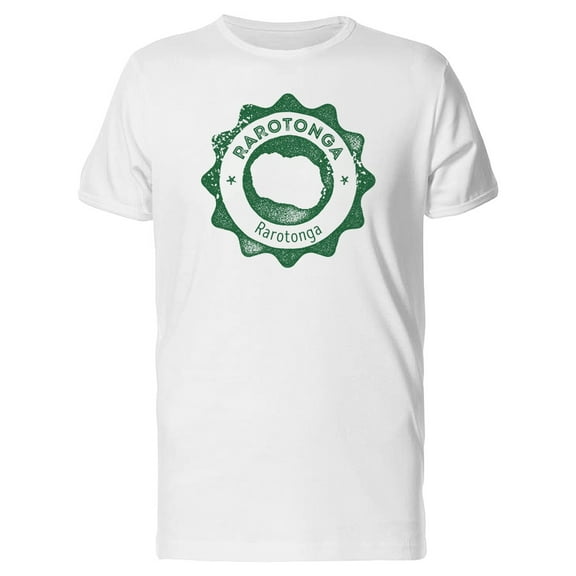 Rarotonga Grunge Map T-Shirt Men -Image by Shutterstock, Male 4X-Large