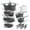 Black, variant on Granitestone Armor Max 20 Pc Hard Anodized Pots and Pans Set Non Stick, Induction Cookware Sets, Anodized Cookware Sets, Nonstick Cookware Set with Knife Set and Deep Fryer, Oven & Dishwasher Safe