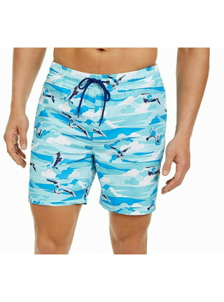 Club Room Men's Quick-Dry Performance Colorblocked Stripe 7 Swim Trunks,  Created for Macy's - ShopStyle