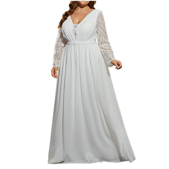 Drses Womens Boho Summer Dresses Dancing Party Dress V-Neck Long Sleeve Large Elegant Waist Cinching White Dress Athletic Dress For Women