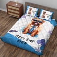 thumbnail image 3 of Happy Father's Day Best Brussels Griffon Cool Dad Ever Quilt Bedding Set Griff Dog Lover 1 Blanket Bed Cover 2 Pillowcases - 12007, 3 of 5