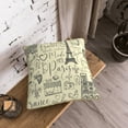 thumbnail image 6 of ZNDUO Retro Paris Tower Graffiti Throw Pillows, Throw Pillows for Couch-Indoor Decorative Pillows,18"x18", 6 of 8