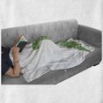 thumbnail image 5 of Crocodile Soft Flannel Fleece Throw Blanket, Pattern of a Funky Creature Laughing on a Plain Background, Cozy Plush for Indoor and Outdoor Use, 50" x 70", Peacock Green Beige, by Ambesonne, 5 of 5