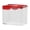 Red, variant on Small Multifunctional Aesthetic Goldfish Tank,Betta Fish Tank, 0.25 Gallon Mini Plastic Quadrate Aquariums,Plastic Rectangular Fish Tank,for Baby Shrimp,Betta,Clownfish,Guppy,Lid Included(Red)