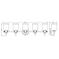 thumbnail image 6 of 5 Light Bath Vanity In Transitional Style-9.5 Inches Tall And 35 Inches Wide-Chrome Finish Z-Lite 340-5V-Ch, 6 of 7