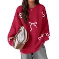 thumbnail image 2 of Buzo PRETTYGARDEN 2025 Rojo Mediano Oversized con Moño, 2 of 4