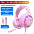 thumbnail image 4 of Gaming Headset Wired, Dual-Channel, 50MM Speaker Unit, Surround Sound, Colorful Breathing Light, 360° Retractable Mic, Comfortable Ear Cups, 3.5mm Plug, for Desktop Computer Laptop, 4 of 8