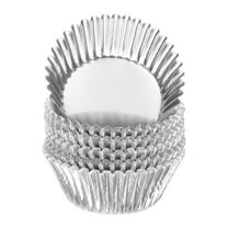 Uxcell 100 Count Silver Foil Muffins Cupcake Liners Standard Size Baking Cups