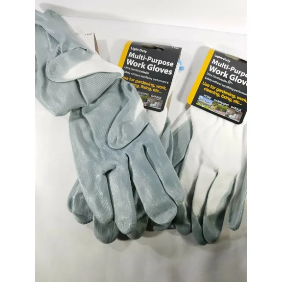 PURELY- X3 Gloves Light-Duty Multi-Purpose, Work Gloves 3 Pair Garden Gloves