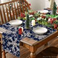 thumbnail image 5 of mubwai Navy Blue Snowflakes Winter Placemats Set of 4, 12x18 Inch Christmas Table Mats for Party Kitchen Dining Decoration, 5 of 7