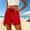 *Red, variant on ClodeEU Women's High Waisted Drawstring Athletic Shorts, Elastic Waist Running Shorts with Pockets Black,Women's Plus L