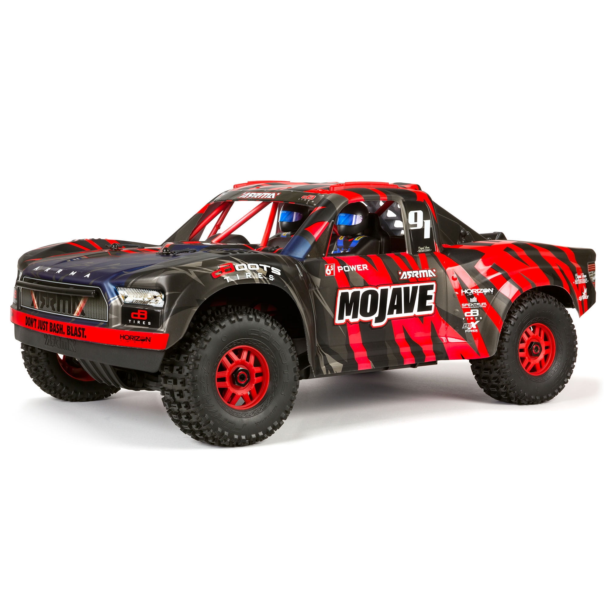 Arrma Rc Truck 1 7 Mojave 6s V2 4 Wheel Drive Blx Desert Truck With Spektrum Firma Ready To Run Red Black Ara7604v2t2 Trucks Electric Rtr Other Walmart Com
