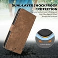 thumbnail image 3 of Dteck RFID Blocking Wallet Case for Motorola Moto G (2023), Magnetic Closure PU Leather Flip Folio Case with Kickstand Detachable Wrist Strap,Brown, 3 of 3