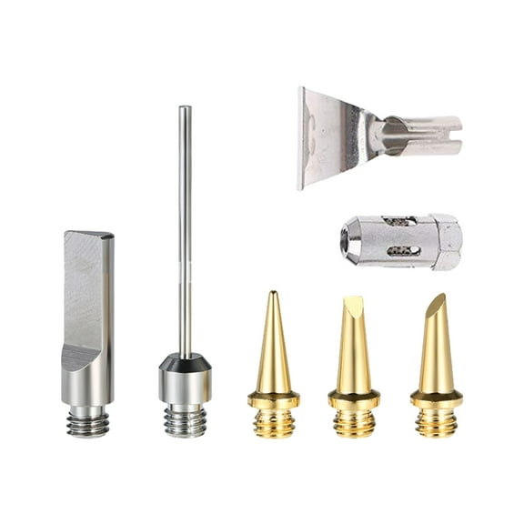 7 Piece Butanes Gas Soldering Iron Tips Set Portable Design for Outdoor Wireless Welding Torch Pen Tools Replacement