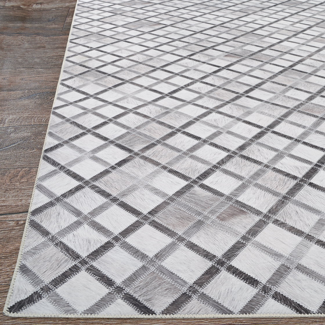Couristan Prairie Retro Lattice Grey-Ivory Area Rug, 7'6" x 10'