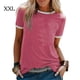 thumbnail image 1 of Camiseta de mujer Blusa informal de manga corta con costuras en bloque de color, rosa rosa, L Methold AP002400-18, 1 of 5