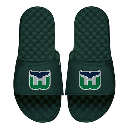 

Men s ISlide Dark Green Hartford Whalers Vintage Primary Logo Slide Sandals