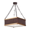 thumbnail image 1 of Maxim 26013OIBUB Ruffle 3-Light Pendant, Oil Rubbed Bronze & Burnished Brass, 1 of 1