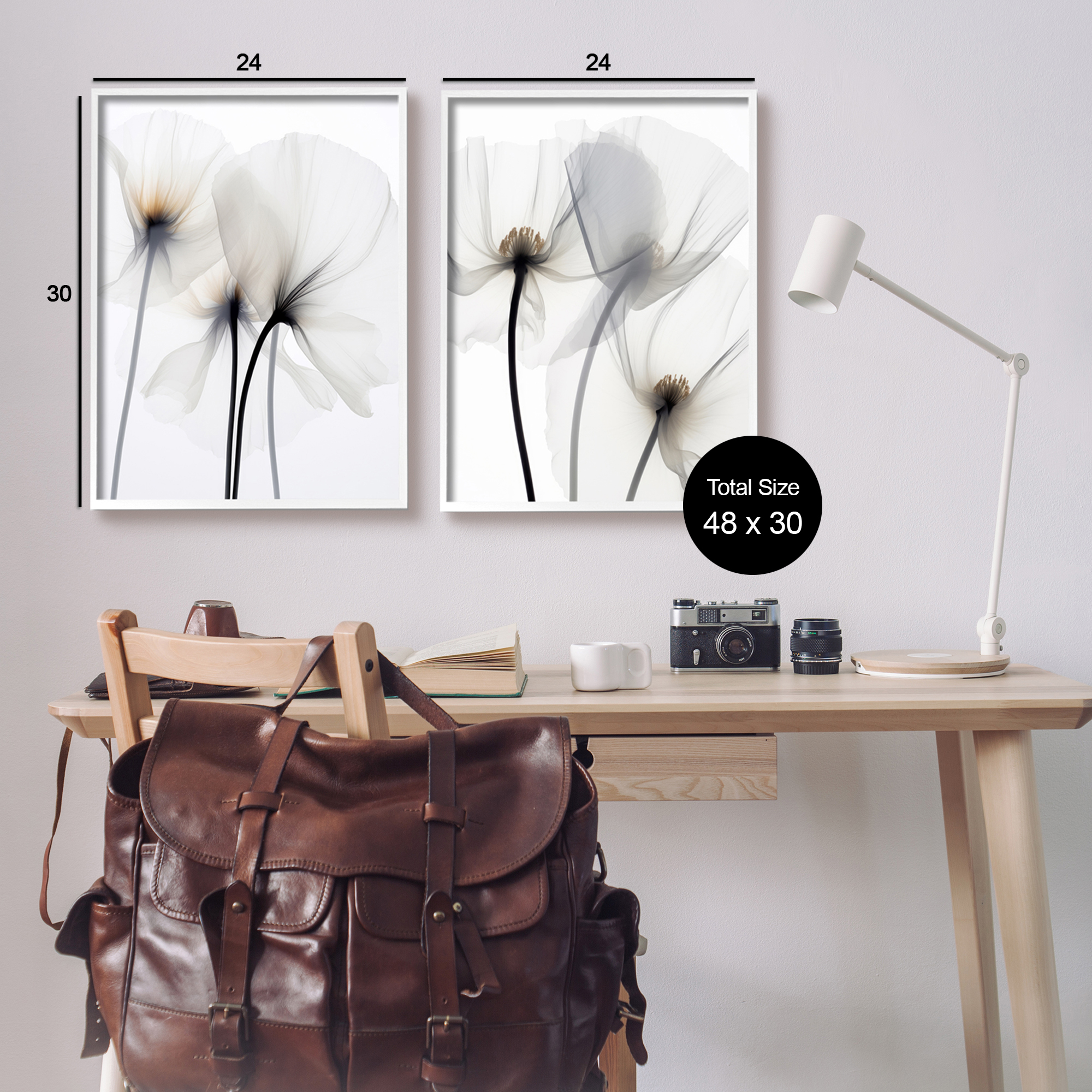 Stupell Industries White Flower Photography Botanical & Floral Photography White Framed Art Print Wall Art, 24 x 30