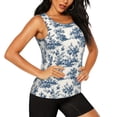 thumbnail image 2 of Balery Vintage Floral 1 Camiseta sin mangas estampada ligera para mujer, tops de entrenamiento sin mangas, camisetas de yoga transpirables de secado rápido.-Large, 2 of 7