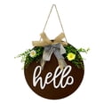 thumbnail image 2 of Welcome Door Sign Wooden Wreath Wall Plaque Durable Wood for Home Office Balcony Front Entry Decor, 2 of 8