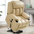 thumbnail image 5 of Fairyland Power Lift Chair for Elderly, Electric Recliner Sofa with One Motor, Heating Vibration Massage Function, Cup Holder, Beige, 5 of 7