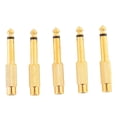 thumbnail image 3 of 5x Gold Plated 6.35mm 1/4 inch Male Mono Plug to RCA Female 6.5mm Jack Audio Stereo Adapter Connecto, 3 of 5