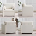 thumbnail image 7 of Oversized Accent Chair, 32.68" Wide Modern Armchair with Deep Seat, Mid-Century Comfy Reading Chair, Chenille Sofa Chair, Beige, 7 of 7