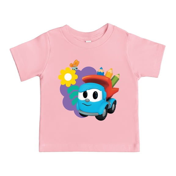 Leo the Truck School Pencils - Toddler Short Sleeve Graphic T-Shirt