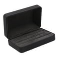 thumbnail image 5 of yuksok Jewelry Case PU Leather Trendy Showcase Tray Jewelry Box for Women Ear Studs Black, 5 of 9