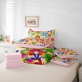 thumbnail image 6 of Homewish Colorful Flowers 7-Piece Twin Bedding Sets For Kids Teens Adults,Chic Floral Blossoms Bedding Comforter Set,Exotic Style Breathable Sheet Sets,Ultra Soft Home Decor,Reversible, 6 of 8