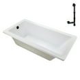 thumbnail image 5 of Streamline N-4060-703-BL 60 in. x 32 in. Acrylic Soaking Drop-In Bathtub in Glossy White, With External Drain in Matte Black, 5 of 11