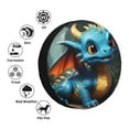 thumbnail image 4 of Susaid Adorable Blue Baby Dragon Print Tire Covers,Waterproof Anti-UV Snow Sun Rain Tire Covers for RV,Truck, SUV, Trailer, Camper-14 inch, 4 of 6