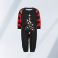 thumbnail image 4 of 2 Piece Matching Set Tree Printed Casual  Homewear Suit (Black 3M Baby), 4 of 8